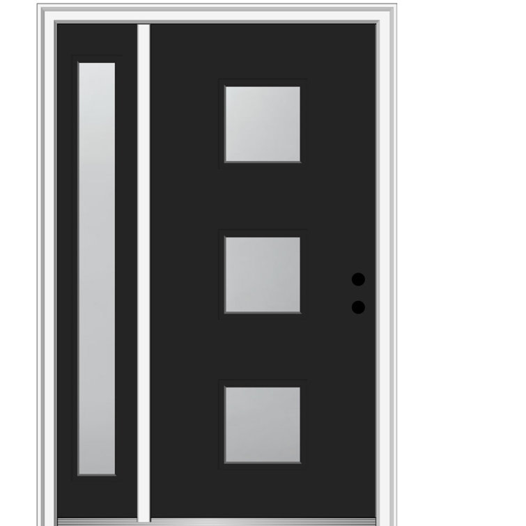 Verona Home Design Spotlight Glass Ready to Install Steel Prehung Front